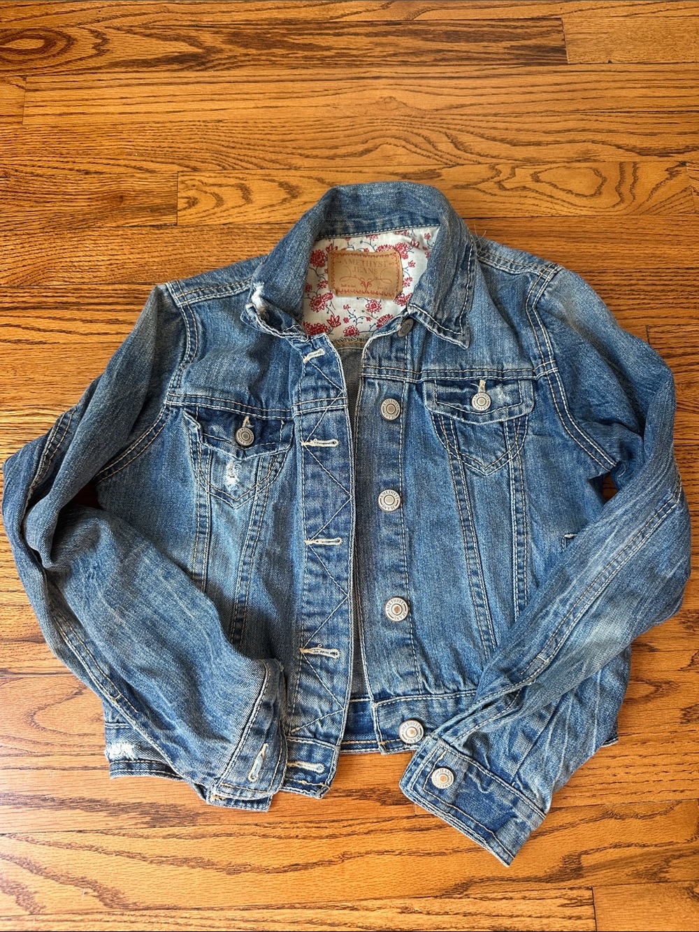 Girls' Blue Denim Jacket - Casual Jean Coat